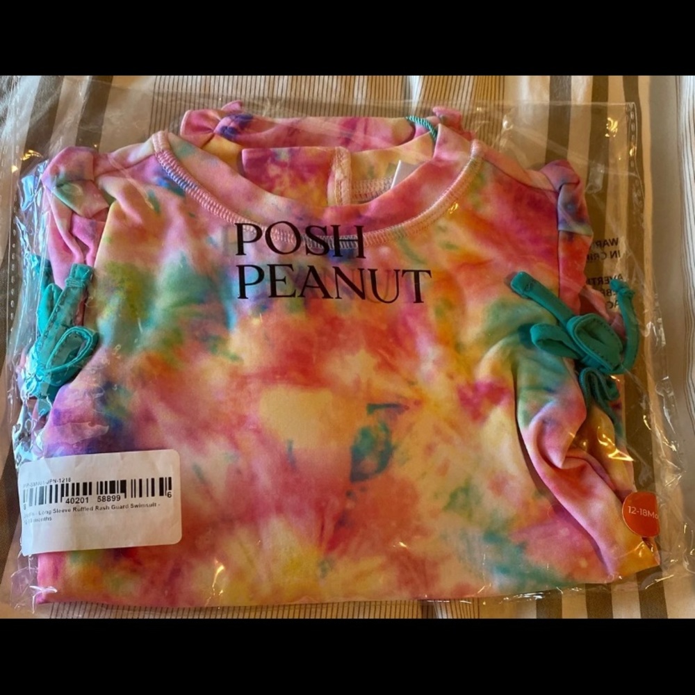 SOLD! NEW! Posh Peanut Baby Rashguard Girl Sz: 12-18 months